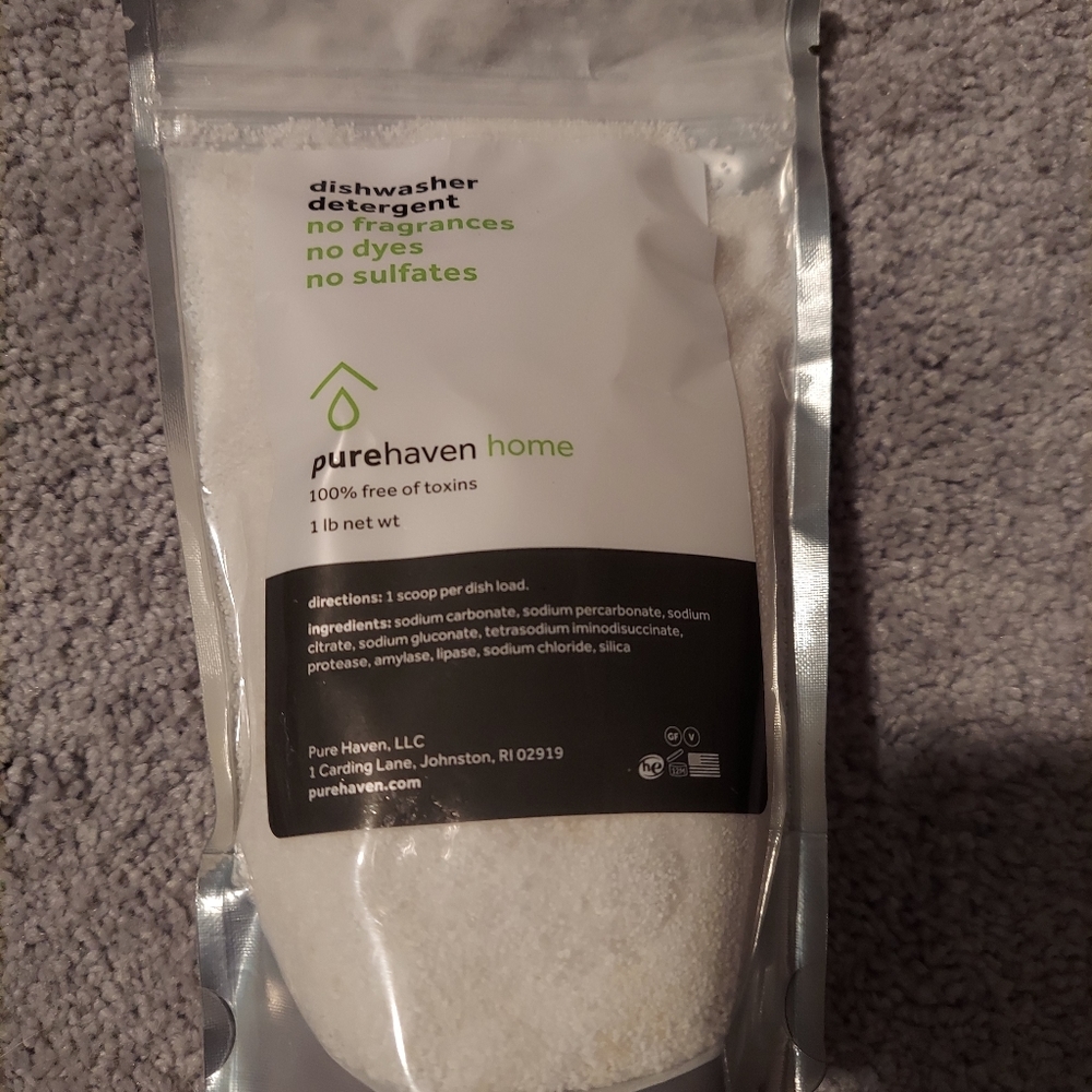 Pure haven homecare dishwasher detergent